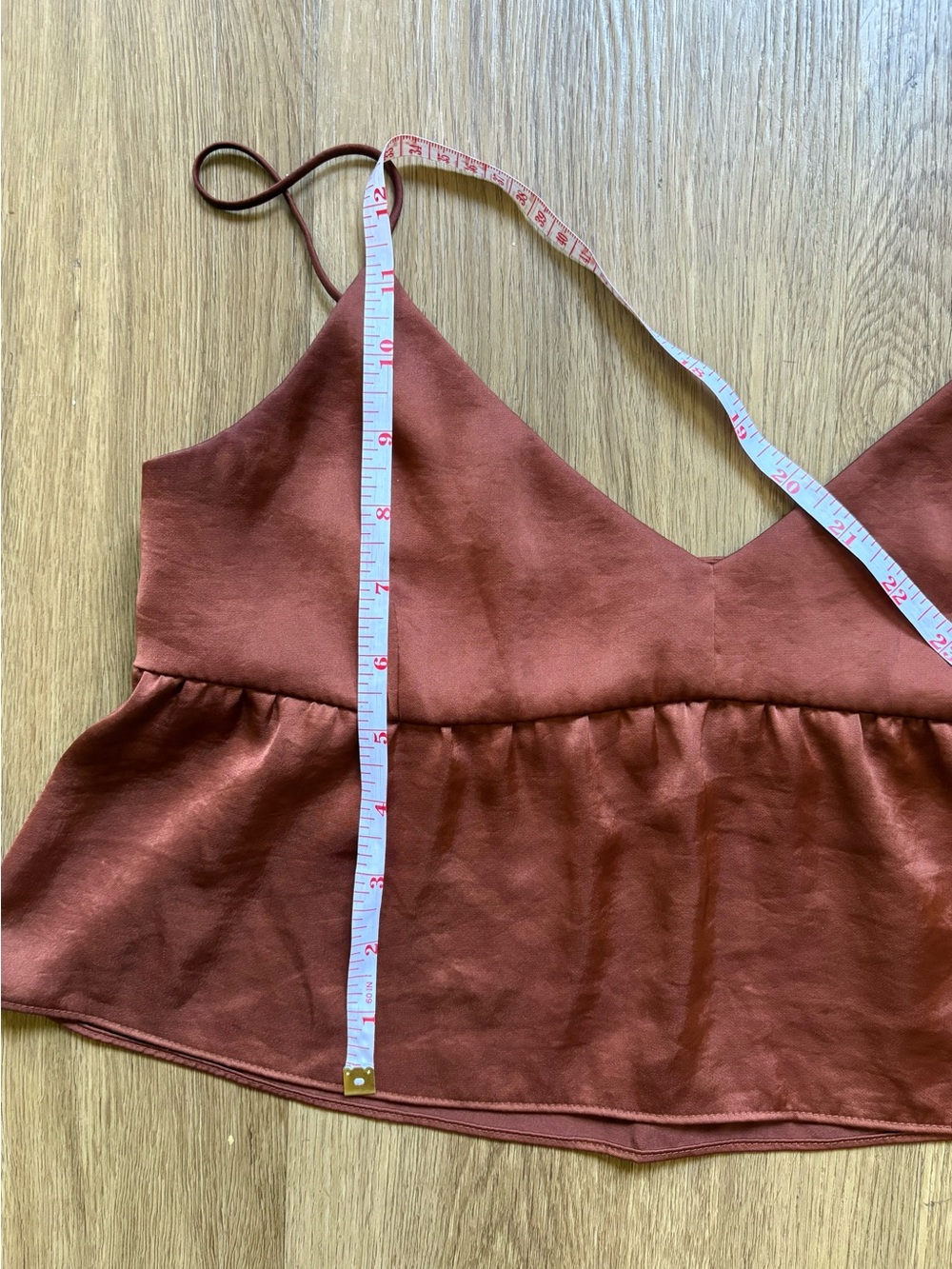 Wilfred Aritzia Satin Lover Cropped Cami Top Brown XS - Picture 13 of 13